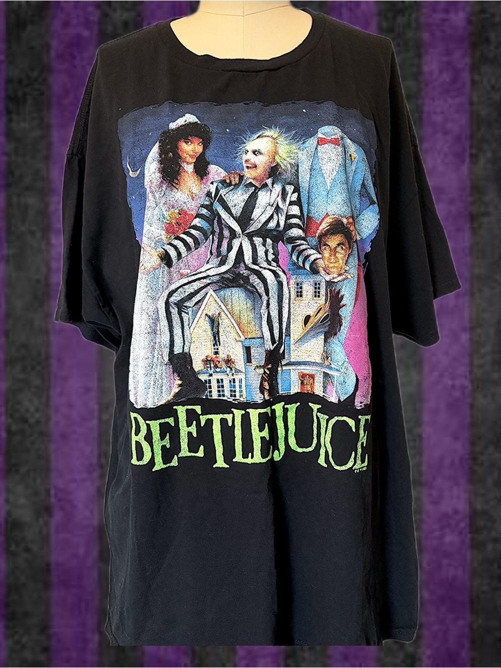 Beetlejuice Black Graphic Tee - 2XL